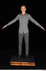 Whole Body Man Trousers Slim Standing Studio photo references